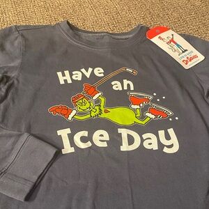 Dr. Seuss Long Sleeve Shirt - Gray with Green and Red